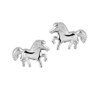 Zilveren Oorknopjes Paard