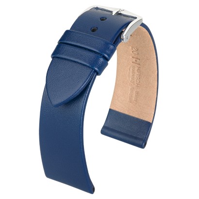 Hirsch Italocalf Horlogeband 17822080-2-20 Blauw 20mm