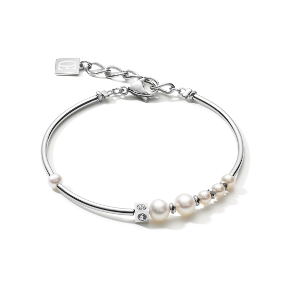 Coeur de Lion - Zilveren Armband // 1102301417 // Asymmetrie Zoetwaterparels