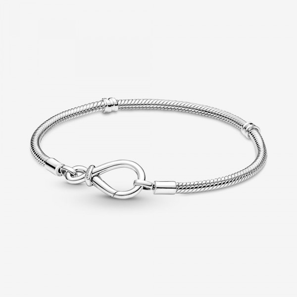 Pandora Moments - Zilveren Snake Armband Infinity Knoop 19cm - 590792C00