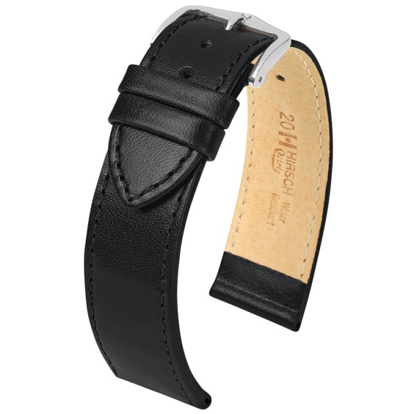 Hirsch horlogeband - OSIRIS Zwart 20mm
