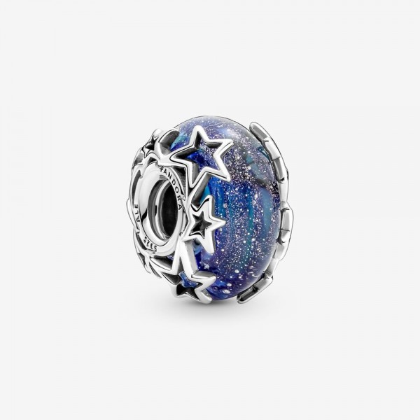 Pandora - Zilveren Bedel 790015C00 Hemelsblauw & Ster Murano
