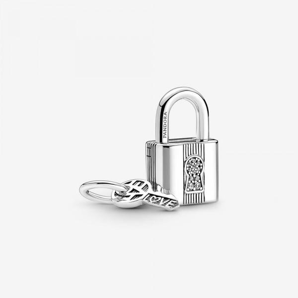 Pandora Moments - Zilveren Bedel Hangslot en sleutel * 790088C01